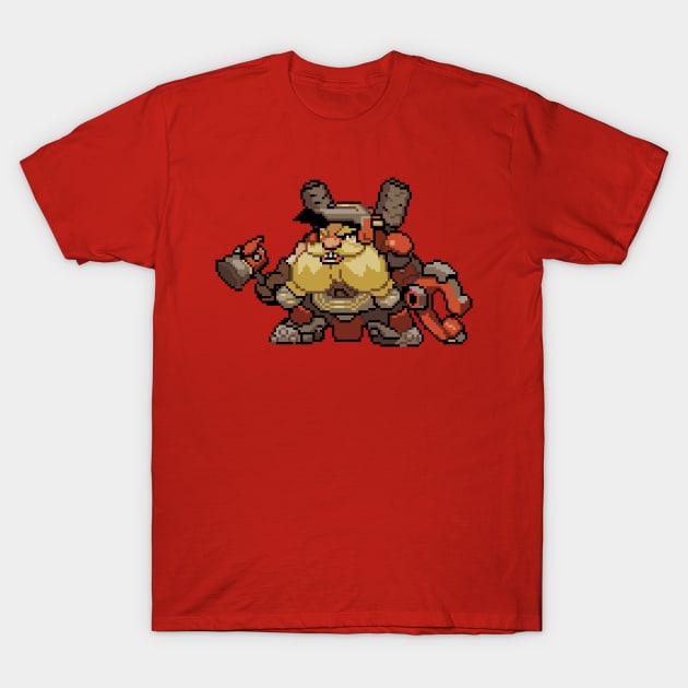 Overwatch - 16-Bit Torbjorn T-Shirt by wyckedguitarist